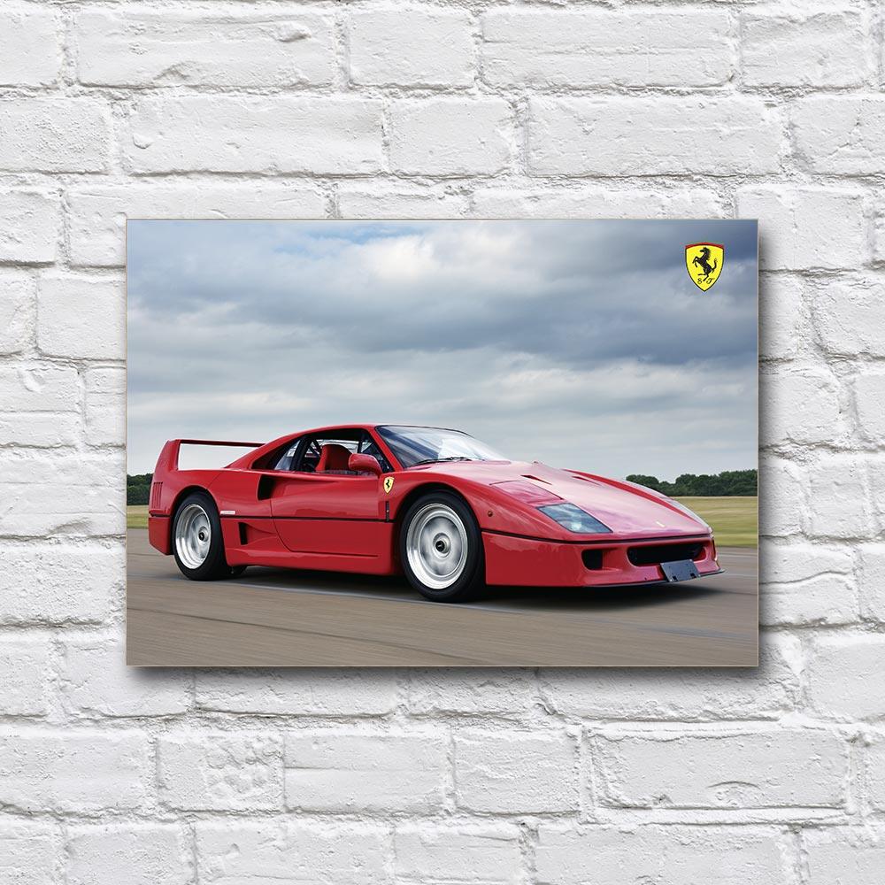 Постер дерев’яний Ferrari F40 210х297 мм (18236147)