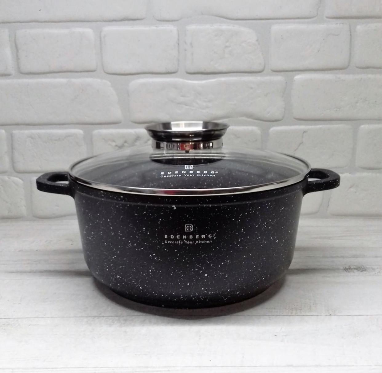 Набір казанів Edenberg 14 пр. з мармуровим антипригарним покриттям (EB-3990) - фото 7 Набір казанів Edenberg 14 пр. з мармуровим антипригарним покриттям (EB-3990) - фото 7