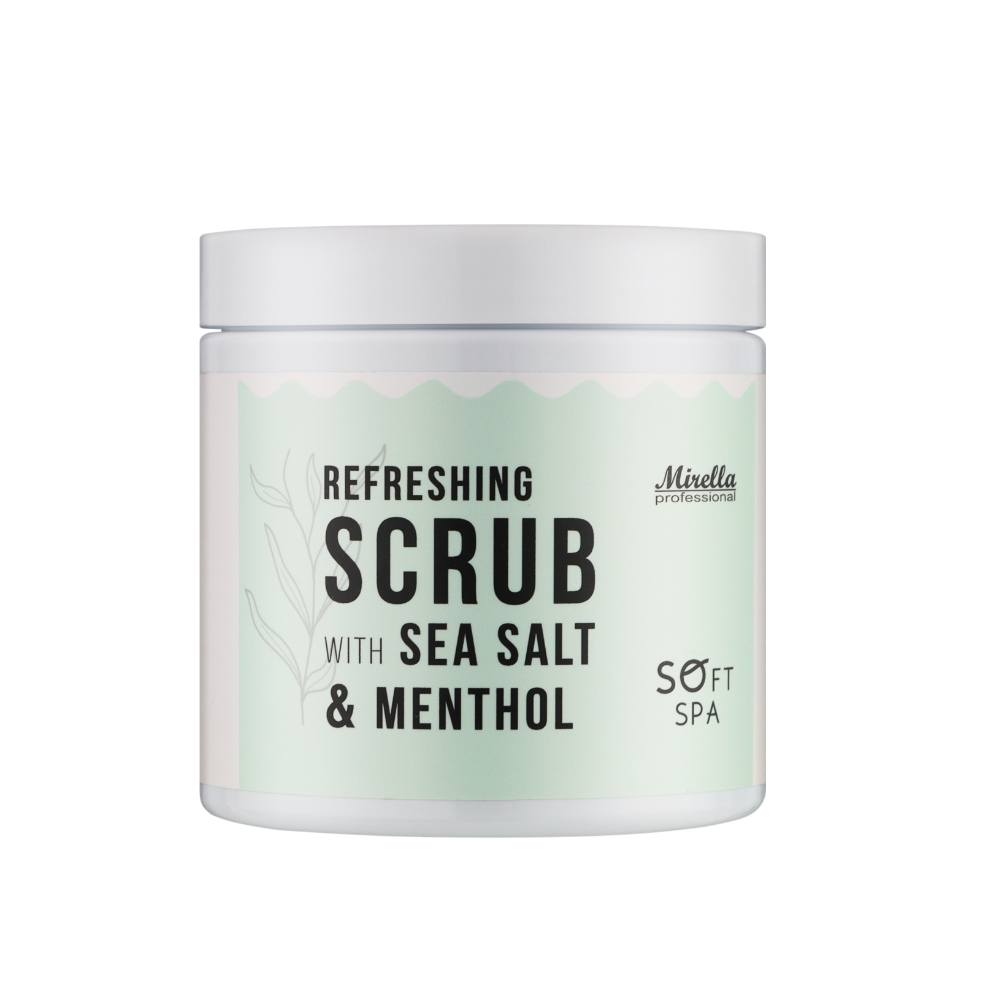 Скраб освіжаючий з морською сіллю та ментолом Mirella Soft Spa Refreshing Scrub With Sea Salt & Menthol 500 мл