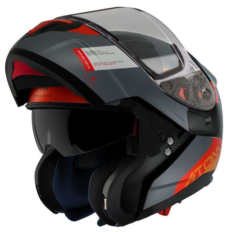 Мотошлем MT HELMETS ATOM SV Gorex B4 M Matt Orange (25173) Мотошлем MT HELMETS ATOM SV Gorex B4 M Matt Orange (25173)