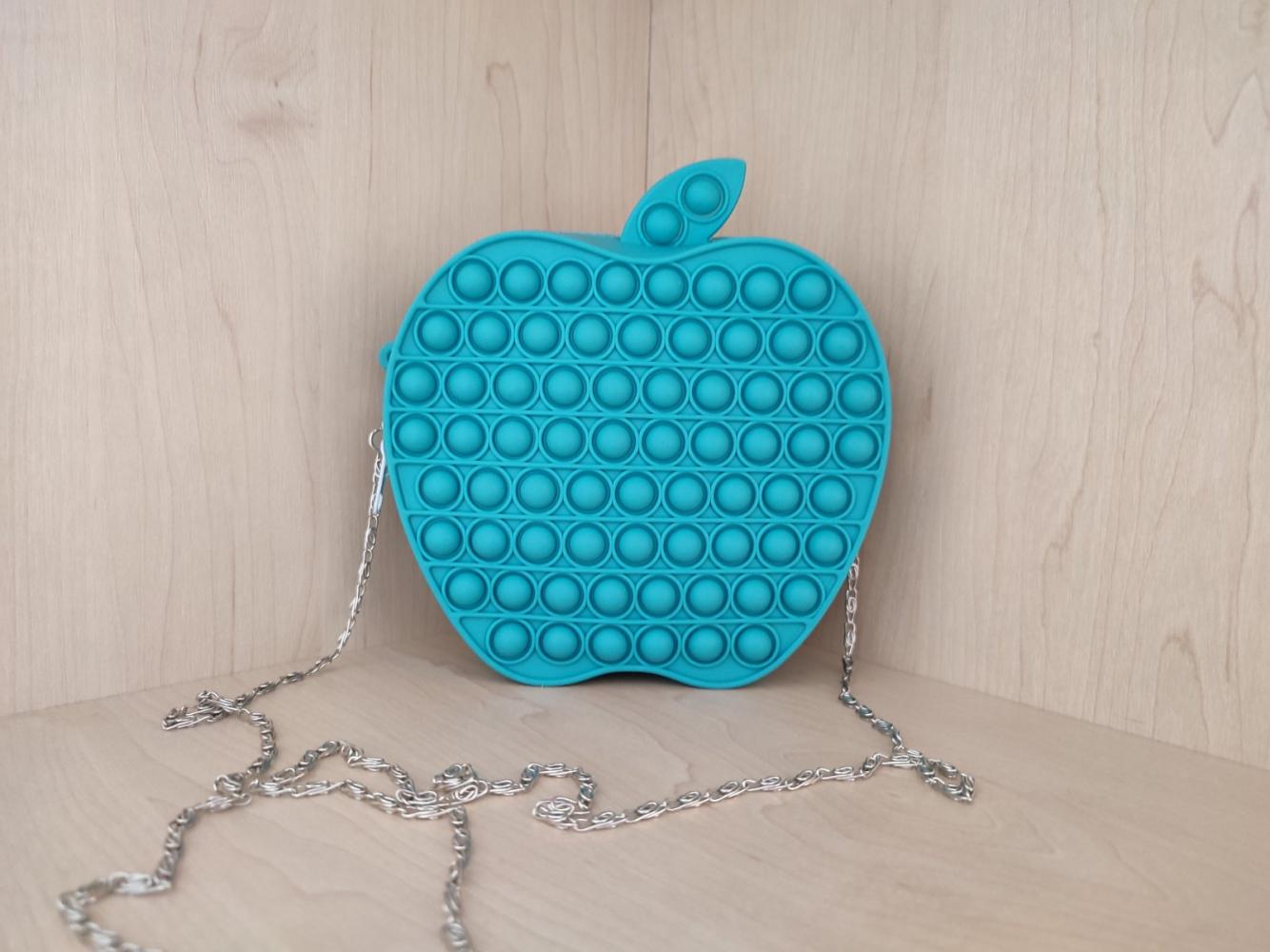 Сумка антистресс Pop It Яблочко с цепочкой (22169)