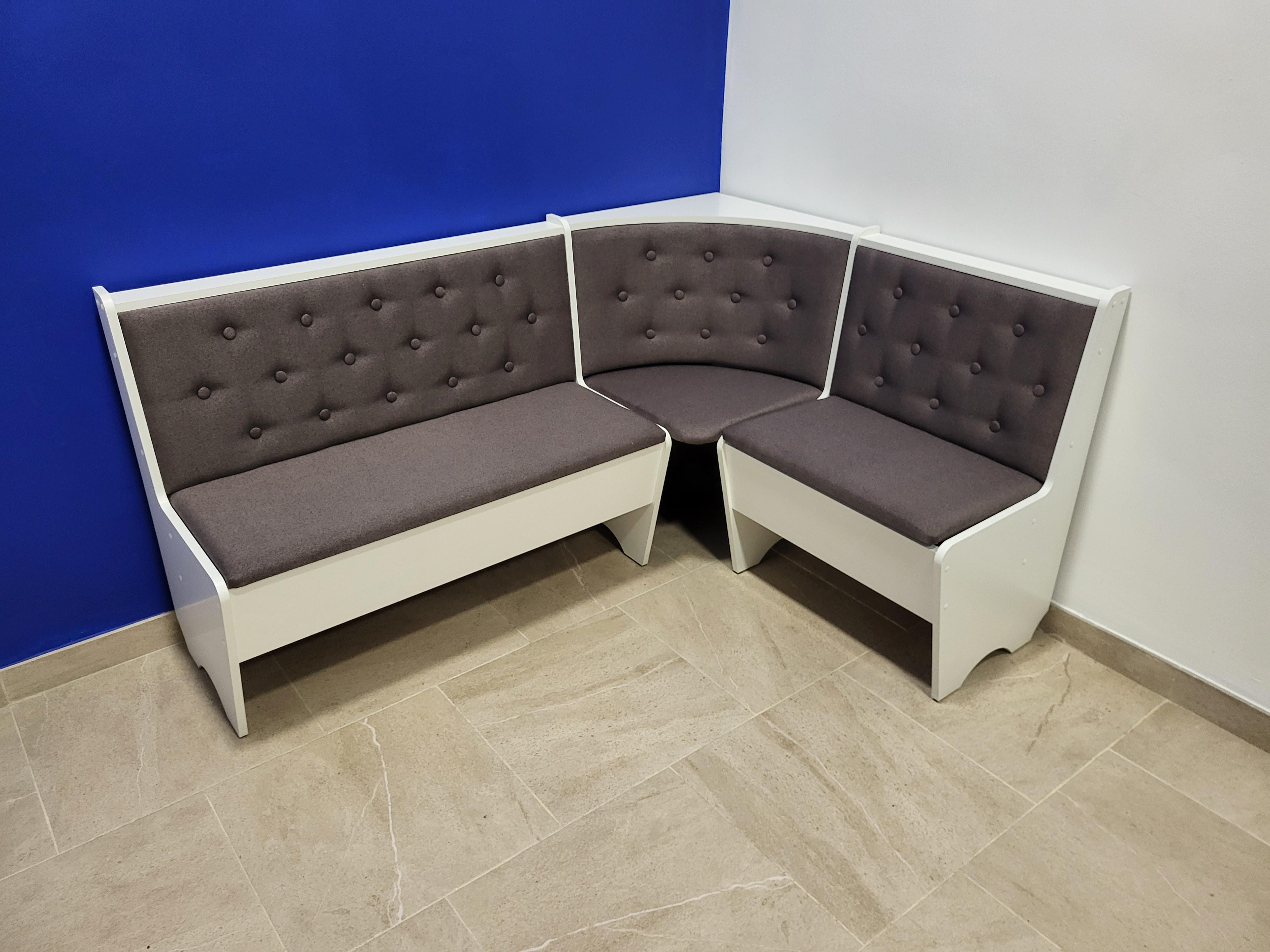 Кухонный уголок Семейный 113,5х153,5 см Белый/Бонус Нова (K-B-BN)