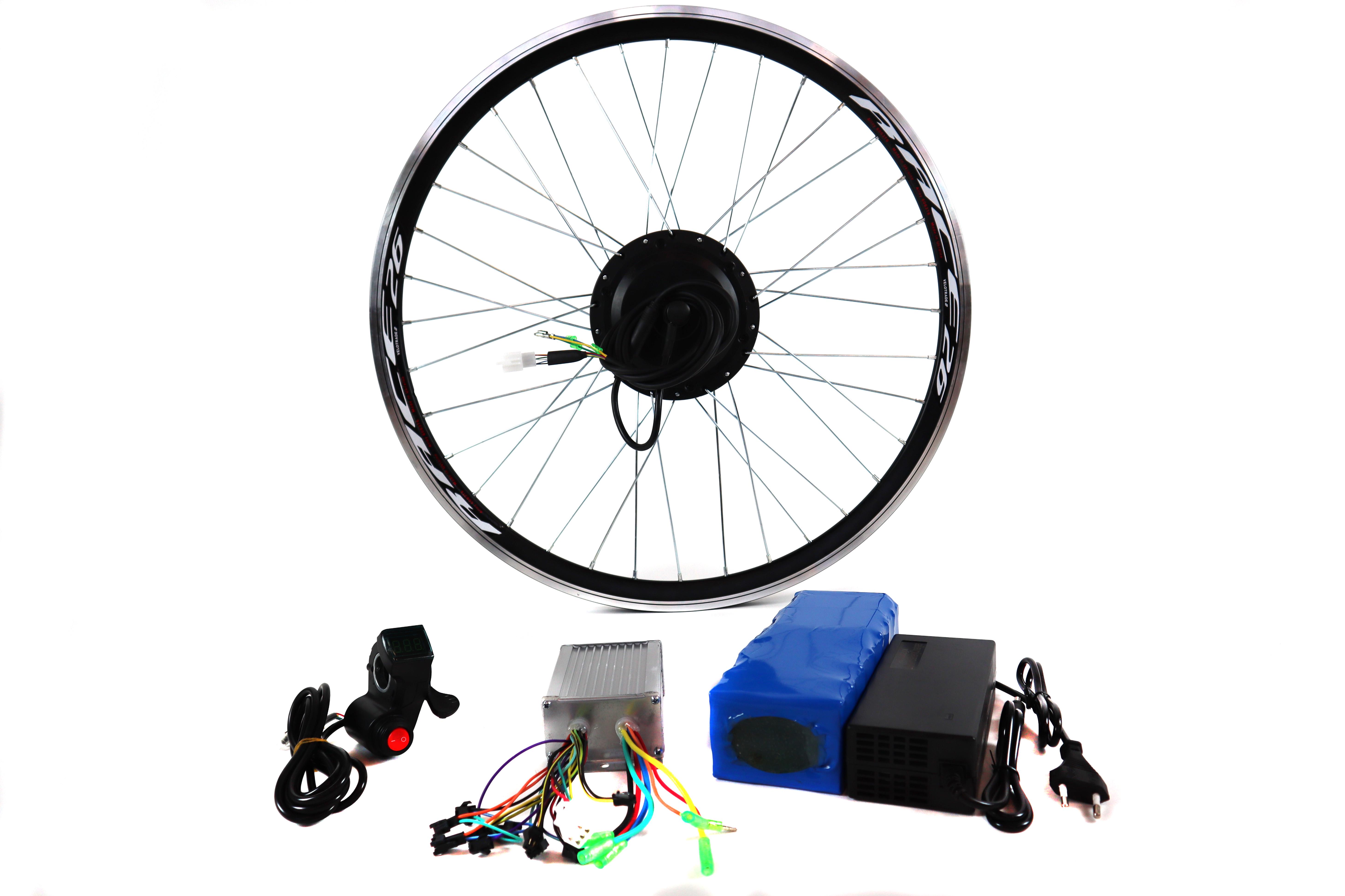 Электронабор с двигателем колесом АКБ 12 Ач 36 V 500 W комплект передний или задний редукторный (20038102)