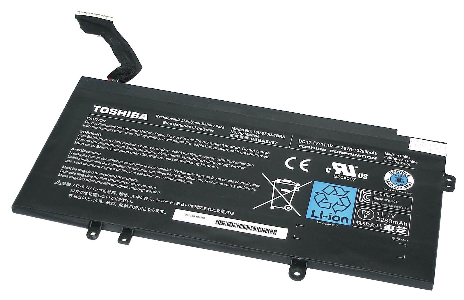 Аккумулятор для ноутбука Toshiba PA5073U-1BRS Satellite U920t 11,1 V 3280 mAh (058182)