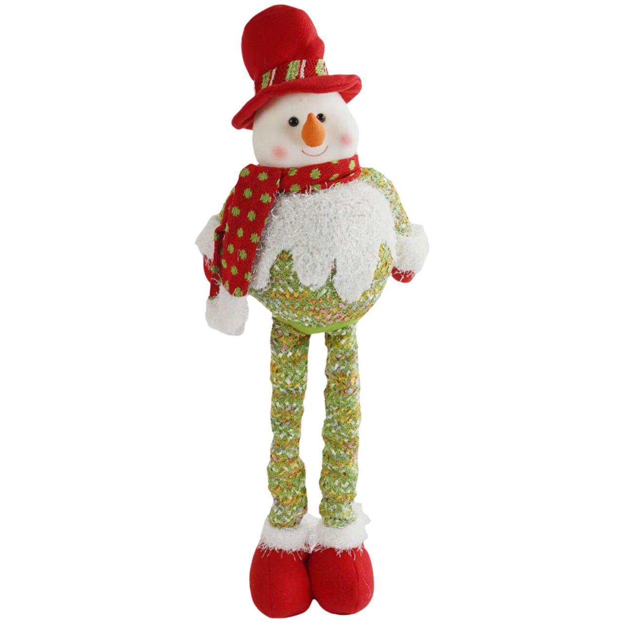 Новогодняя декоративная игрушка Снеговик C 67838 с телескопическими ножками