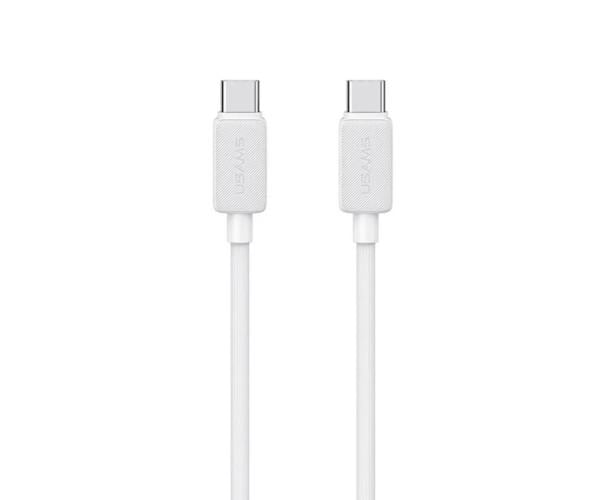 Кабель Data Usams US-SJ691 60W Type-C-Type-C 1 м white (06SJ691USB02)