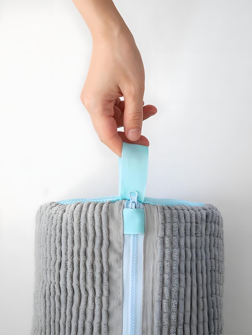 Мішок для прання взуття в пральній машині з мікрофібрами Cірий - фото 9