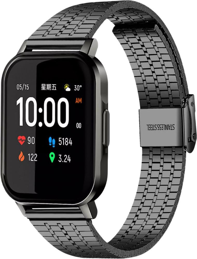 Браслет металлический Counic для Haylou Smart Watch 2 (LS02) Black (34046-2B)
