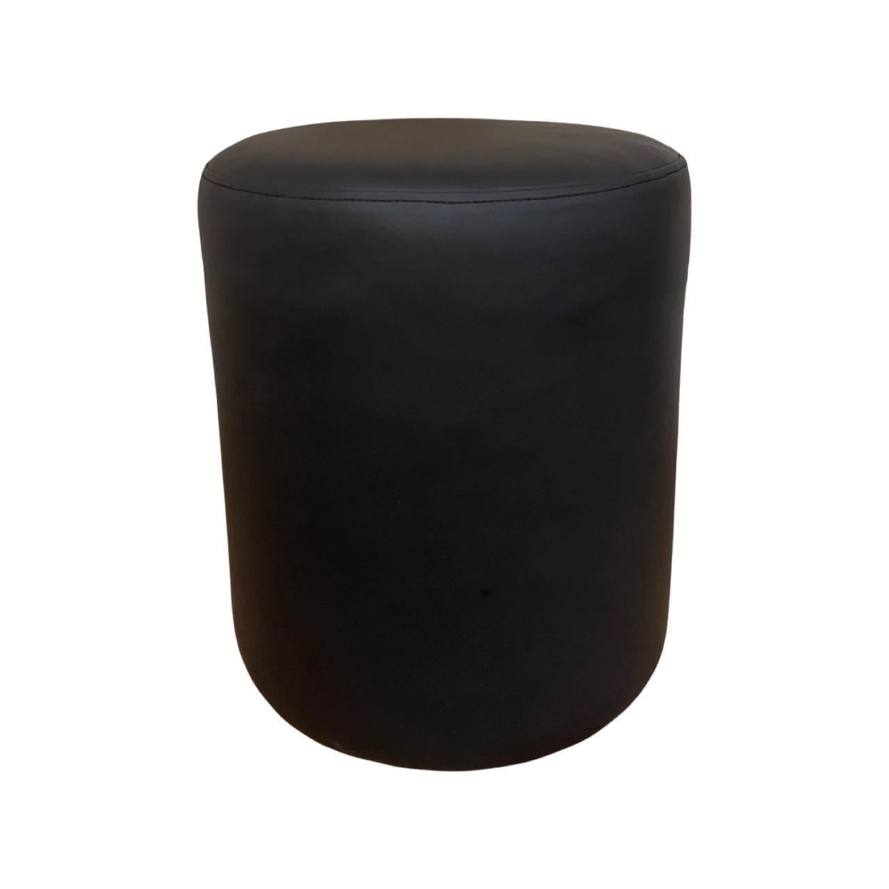 Пуф MeBelle Crystal кожзам 45x45x45 см Угольно-черный (0542)