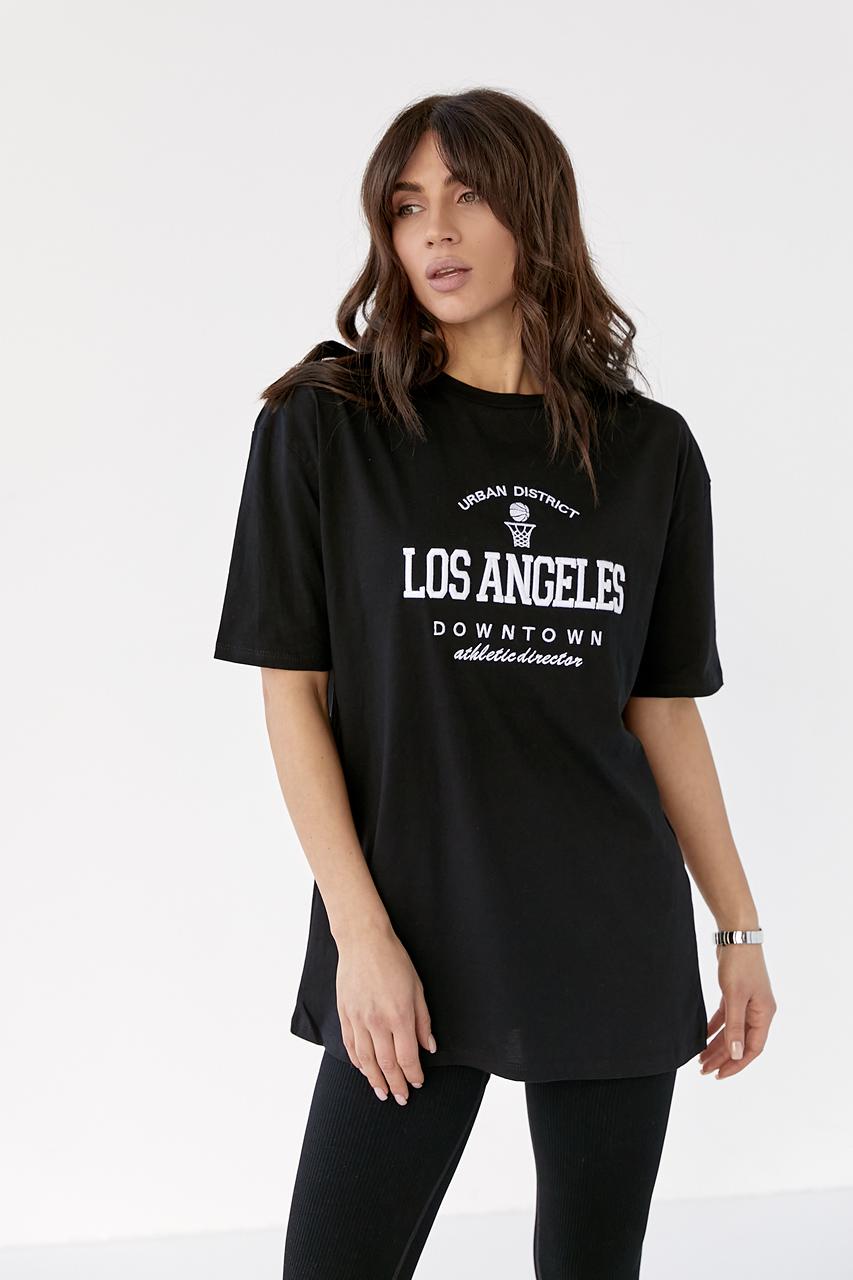 Футболка трикотажная "Los Angeles" L Черный (9806948)