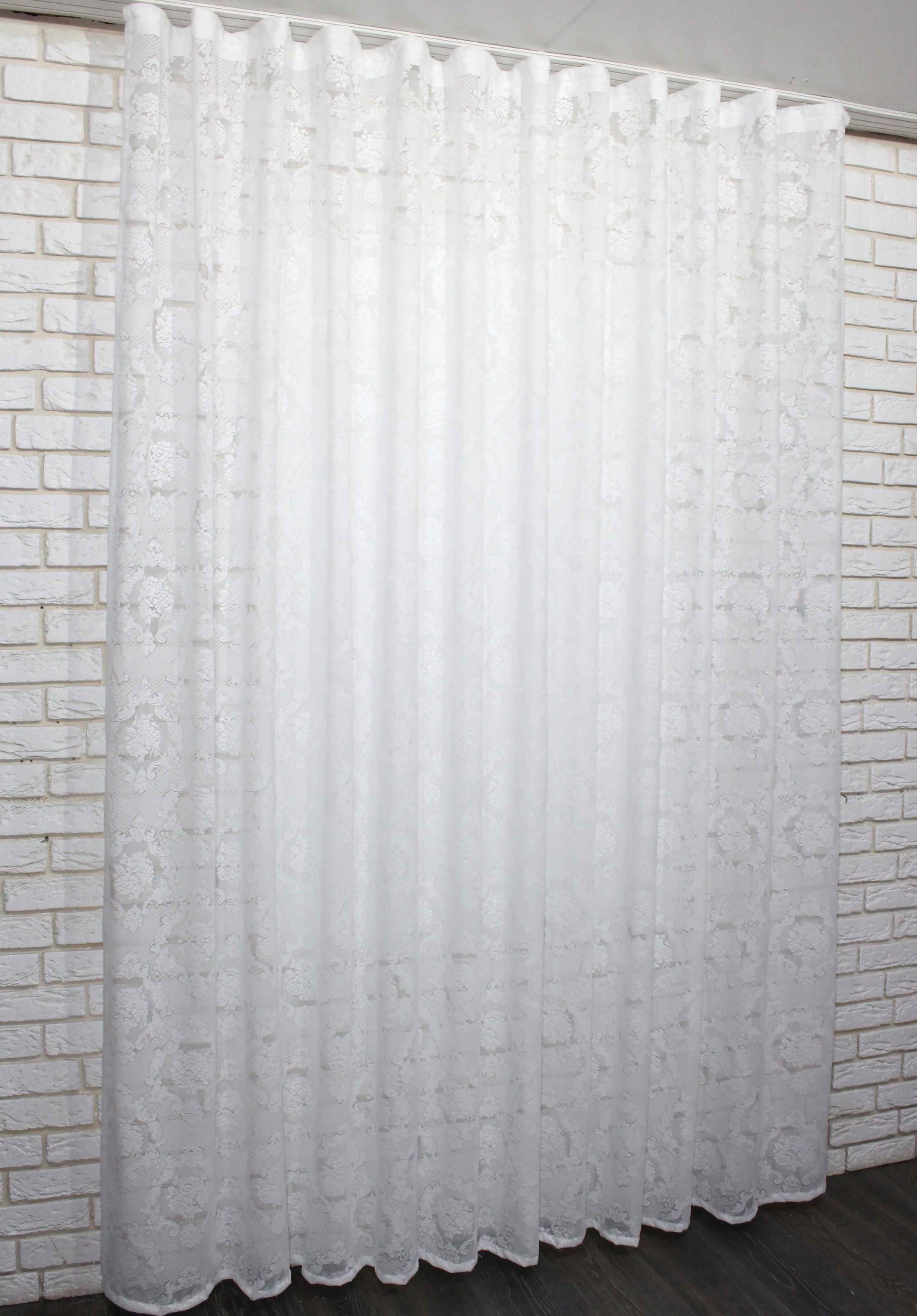 Тюль VR-Textil 997т Розалия жаккард 500х250 см Белый (40-033)