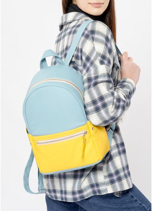 Городской рюкзак женский Sambag Голубой с желтым (6830251235)