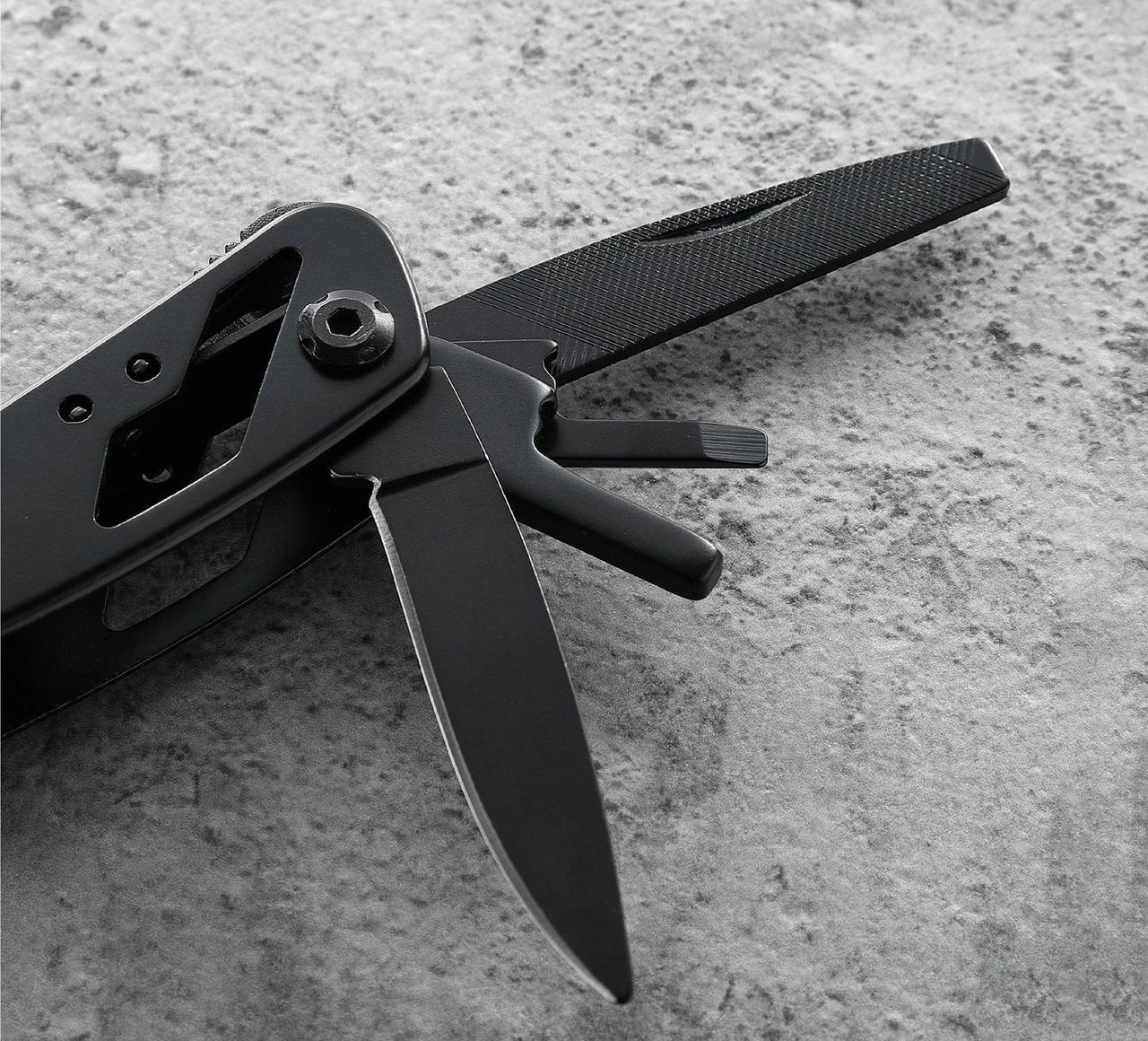 Мультитул Gerber Bear Grylls BG-818 9в1 ніж/пасатижи/набір біт та чохол Black (23523256) - фото 8