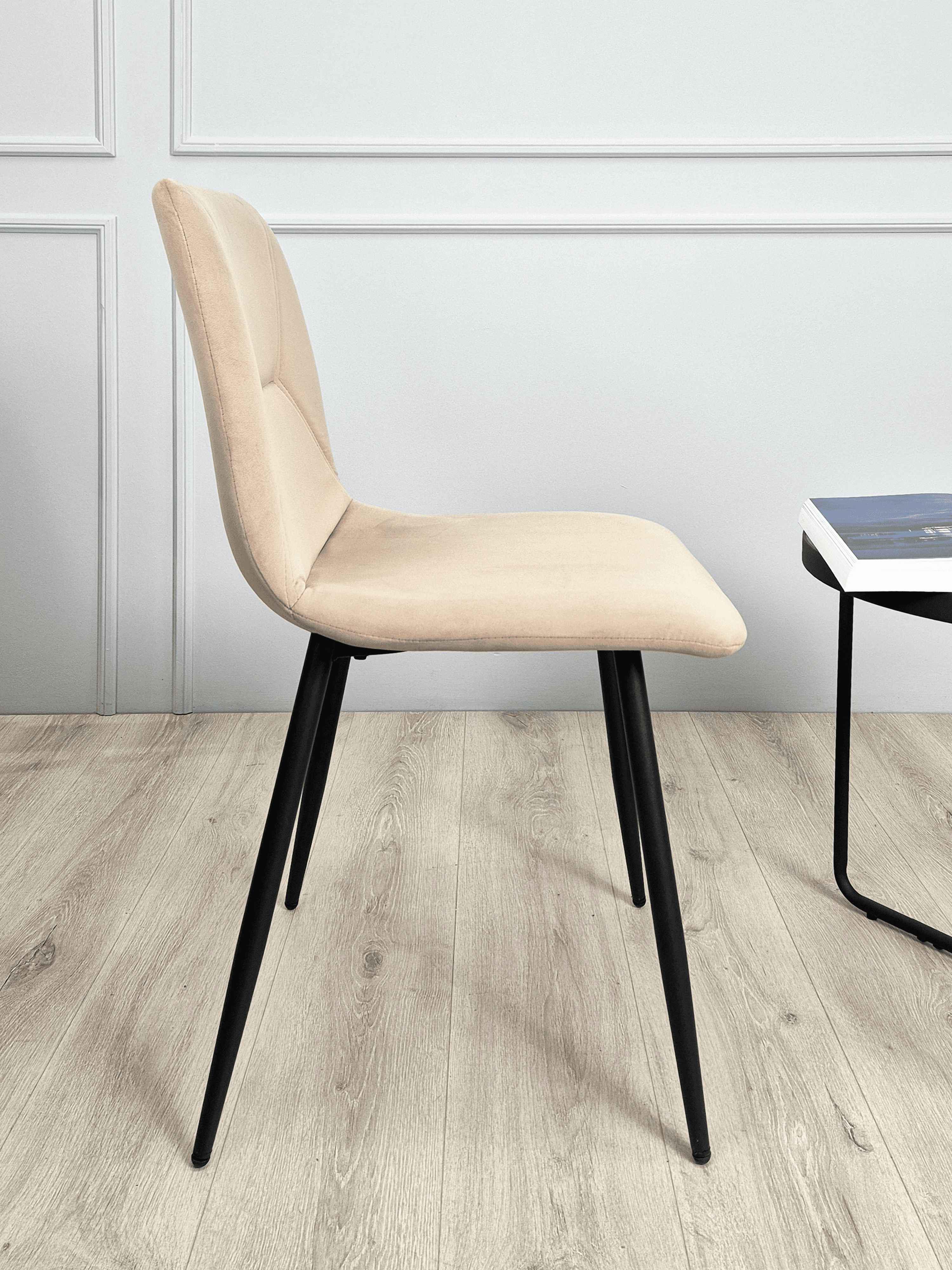 Стул кухонный Intarsio Mark велюр Черный/Бежевый - фото 8 Стул кухонный Intarsio Mark велюр Черный/Бежевый - фото 8