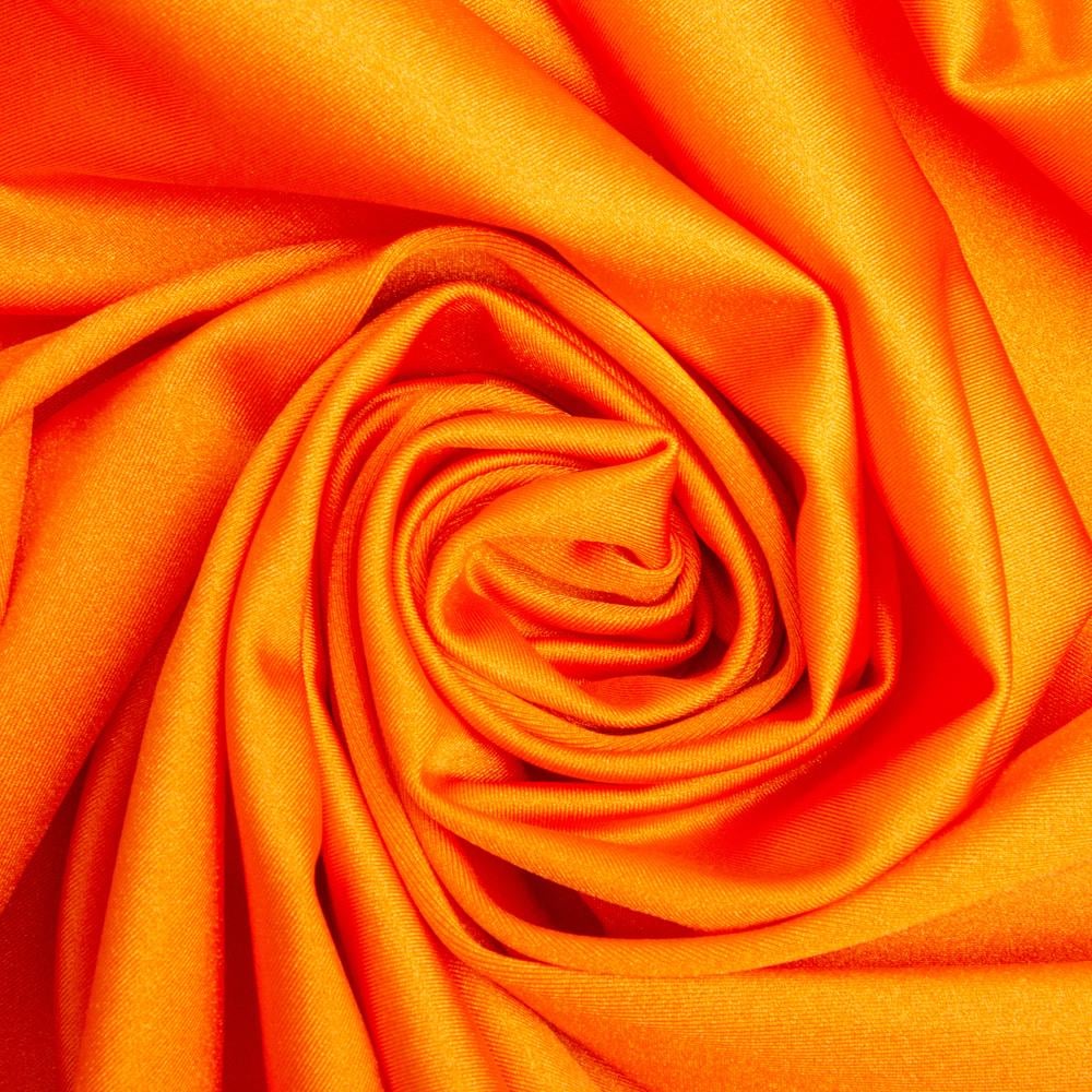 Ткань трикотаж Бифлекс 200 гр/м2 эластичная для купальников и спортивной одежды Оранжевый