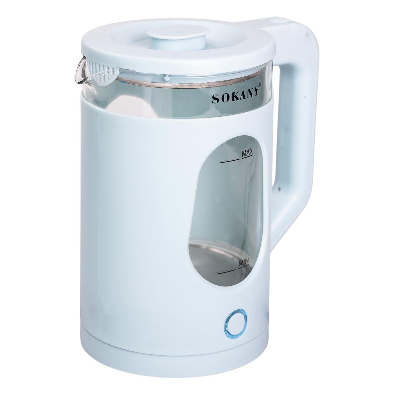 Електрочайник Sokany SK-SH-1071 2000 Вт 2,3 л Ментоловий (SK-SH-1071BL) - фото 4 Електрочайник Sokany SK-SH-1071 2000 Вт 2,3 л Ментоловий (SK-SH-1071BL) - фото 4