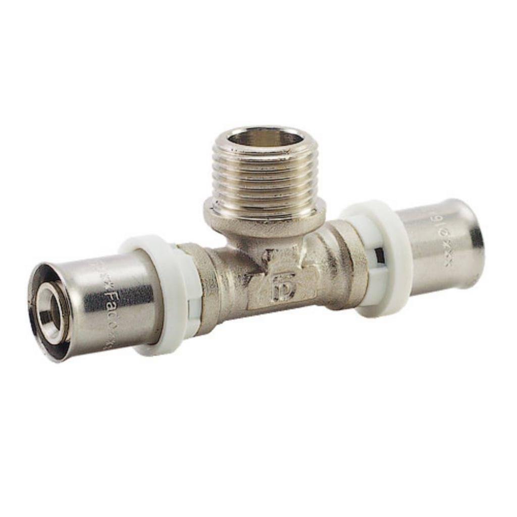 Тройник редукционный FADO S.r.l пресс 16х1/2х16 ЗЗ (TK-HDT21)