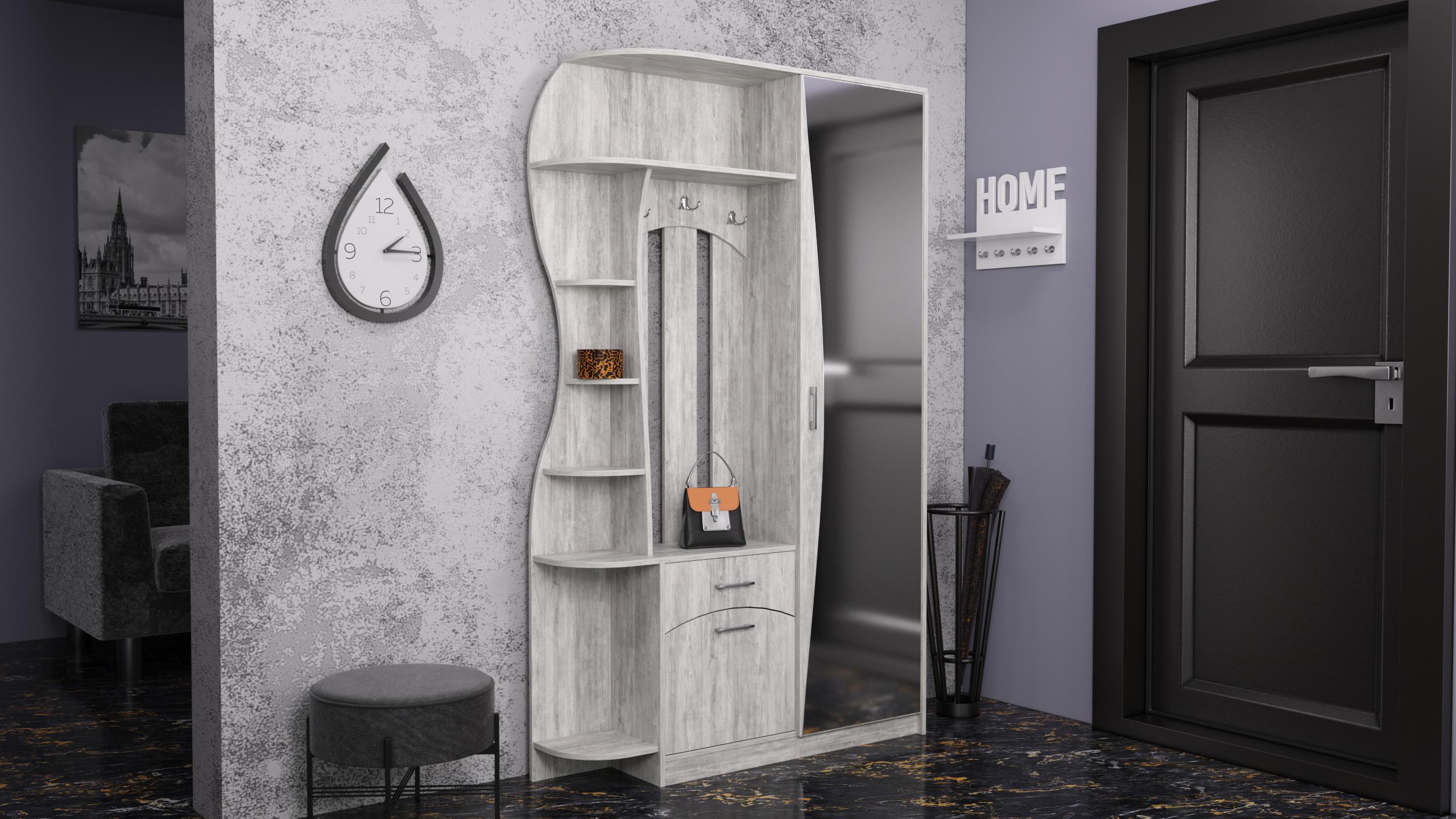 Передпокій Соло-9 1300х400х2100 мм Урбан Лайт (22344)