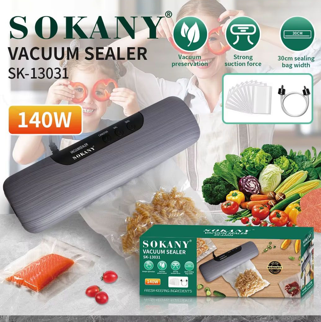 Вакуумний пакувальник Sokany SK-13031 з насадкою для пляшок (401015) - фото 2