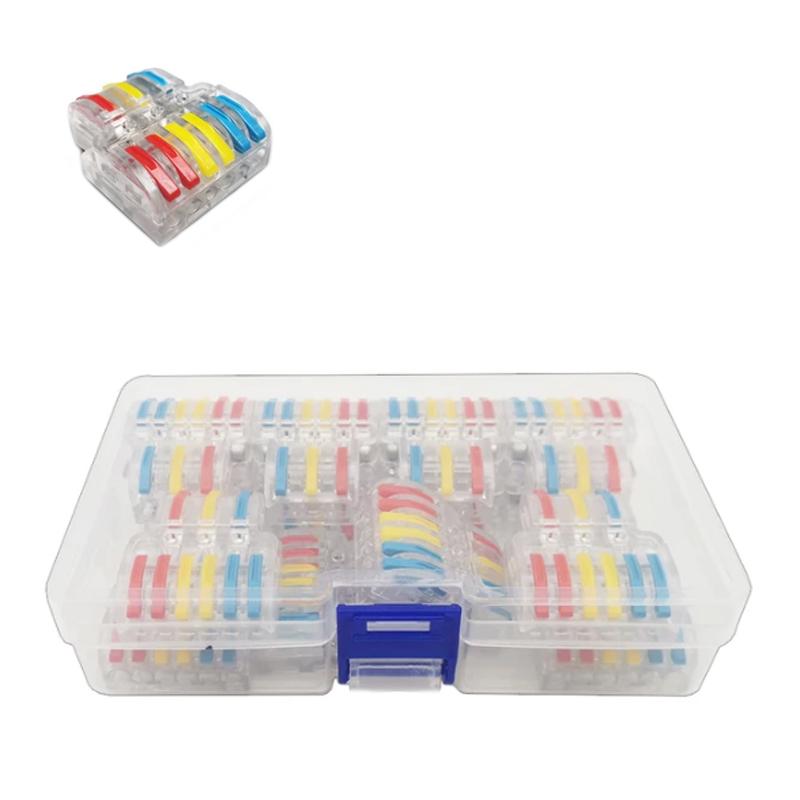 Набор клемм Tactix 0,08-4 мм2 35А 1-3+1-3+1-3 разветвитель одинарная 40х33,5х14,5 мм 14 шт. Разноцветный (LT-633T-14box)