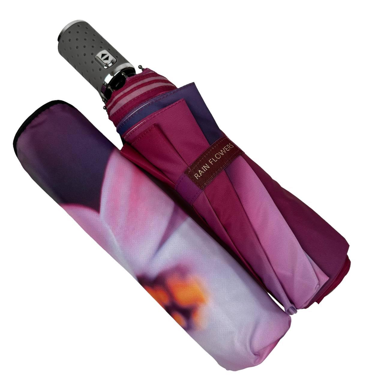 Зонт женский автомат Rain Flower цветочный принт в подарочной упаковке с платком (01030-3) - фото 5 Зонт женский автомат Rain Flower цветочный принт в подарочной упаковке с платком (01030-3) - фото 5