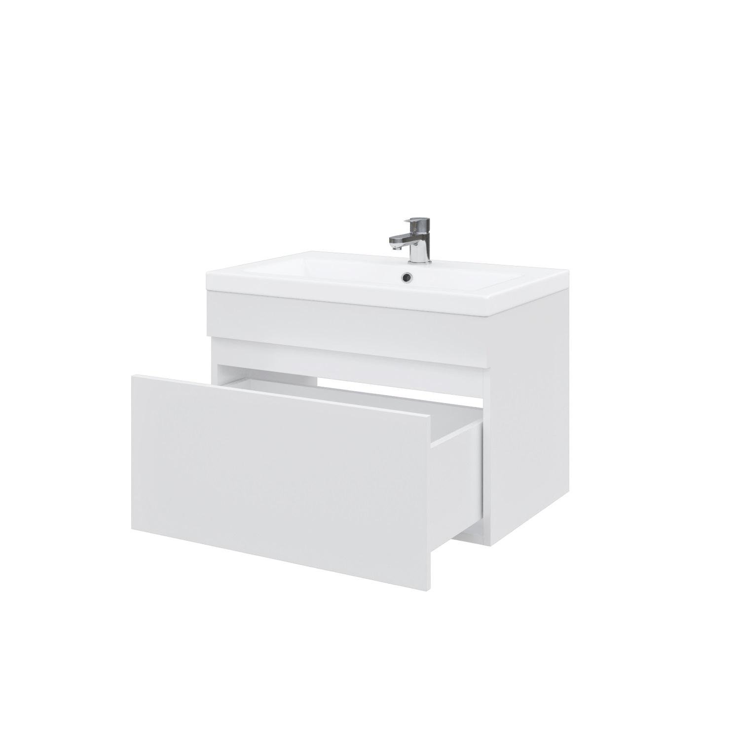 Тумба подвесная MEBLIBUD ERICA 70 с ящиком с умывальником Cers 70 см Белый (44363/2) - фото 3 Тумба подвесная MEBLIBUD ERICA 70 с ящиком с умывальником Cers 70 см Белый (44363/2) - фото 3