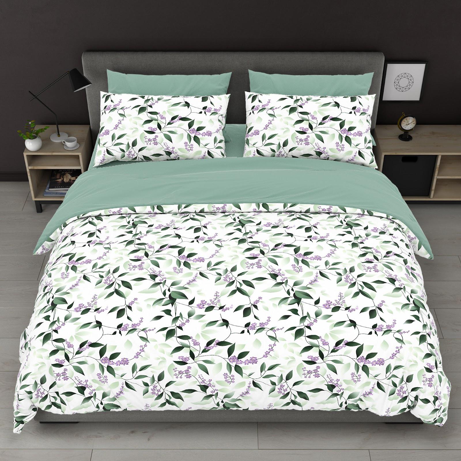 Комплект постільної білизни євро Камелія простирадло на резинці 160x200х20 см Білий (29634377)