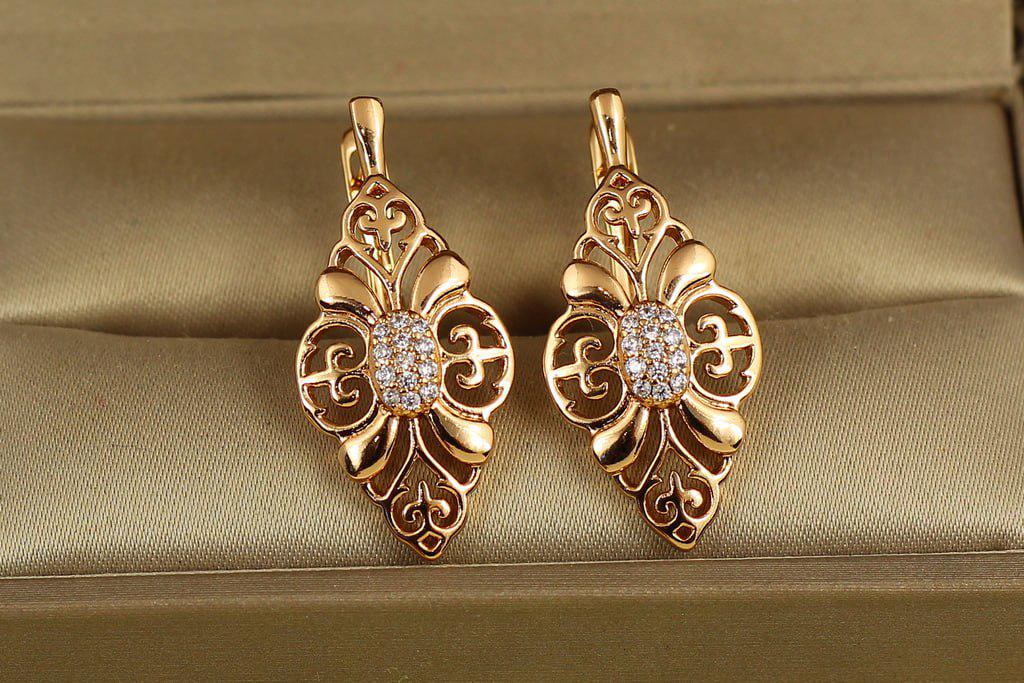 Сережки Xuping Jewelry Ретро 2,9 см Золотистий (29219315)