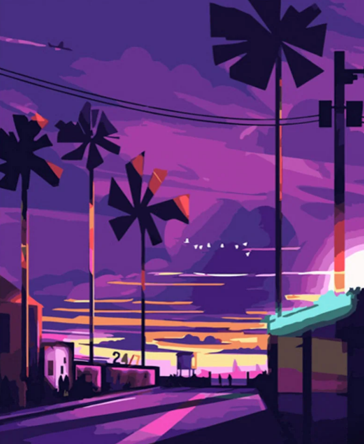 Картина по номерам Strateg Район Рalm Вeach 40x50 см (GS714) Картина по номерам Strateg Район Рalm Вeach 40x50 см (GS714)