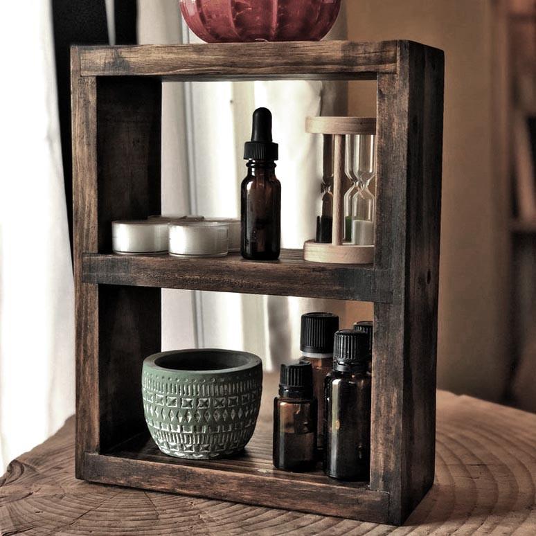 Полка настенная из дерева Ренаба Мокко (ПНС/002310)