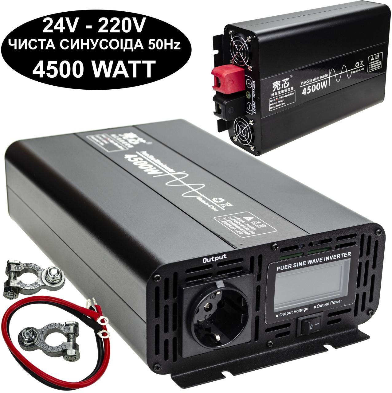 Инвертор 24V-220 KAIX 4500W SIN преобразователь напряжения 24V-220V чистая синусоида 4500 Вт - фото 3