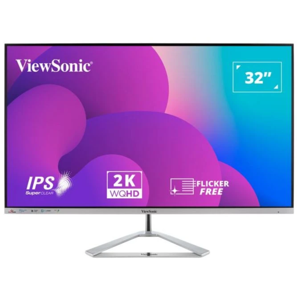 Монітор ViewSonic VX3276-2K-MHD-2 Сріблястий з чорним (13827984)