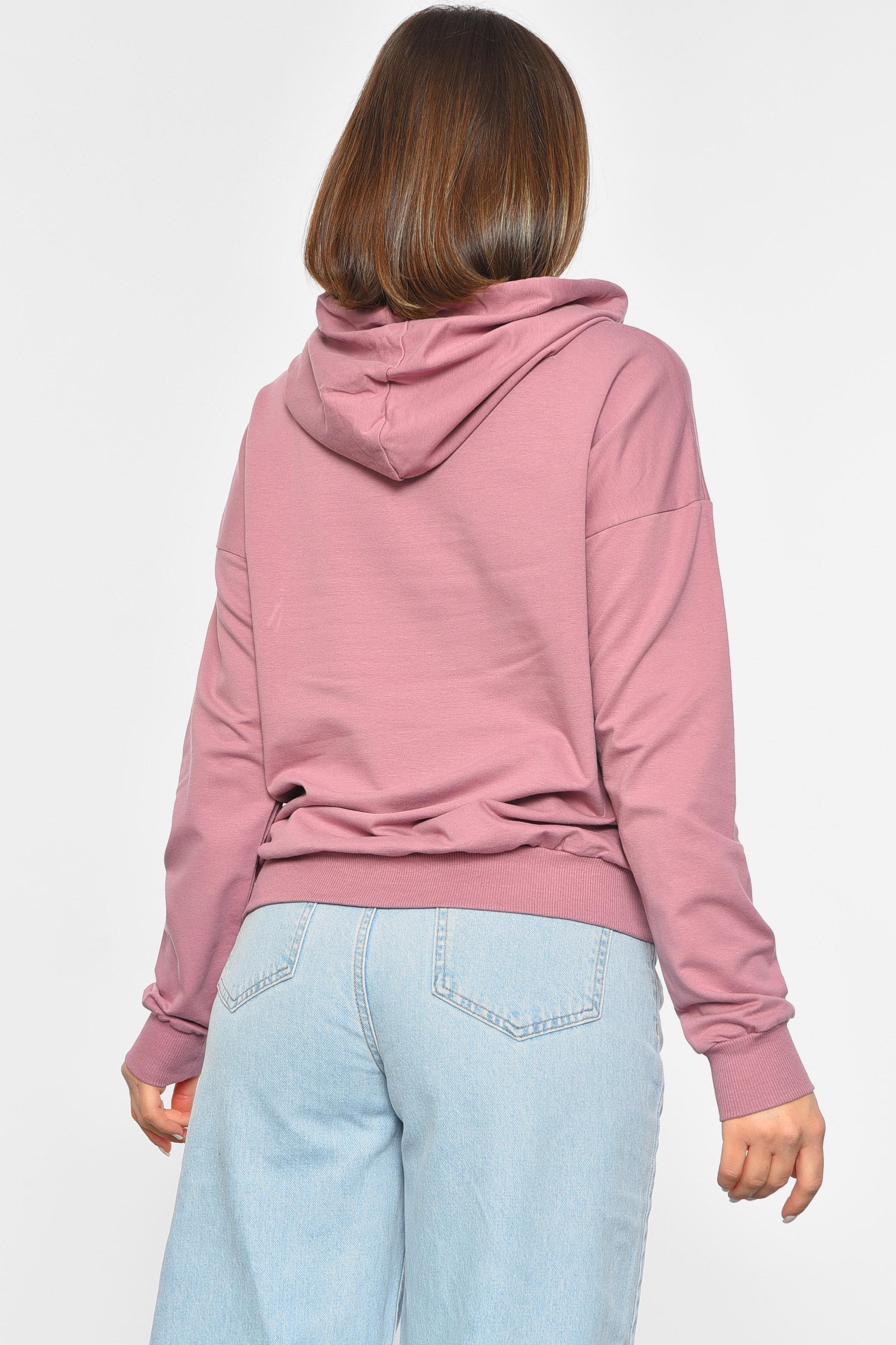 Худи женское L Темно-розовый (189906) - фото 3 Худи женское L Темно-розовый (189906) - фото 3