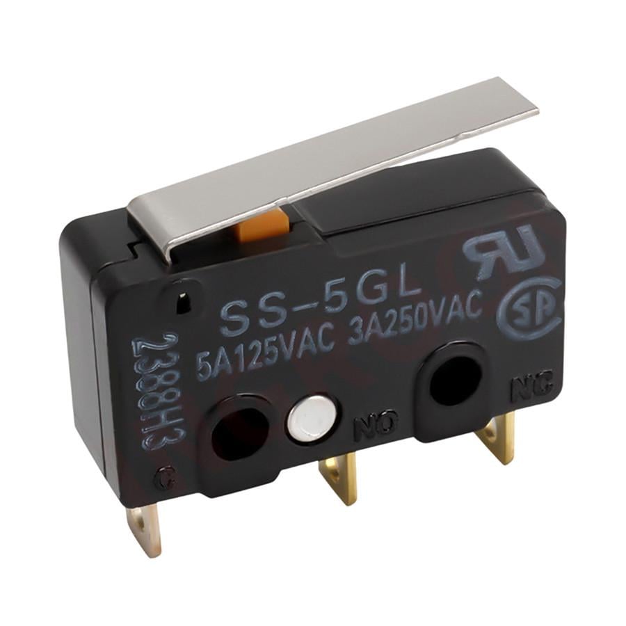 Мікроперемикач кінцевий Omron SS-5GL для 3D-принтерів 5А 125/250V Чорний (B0033)