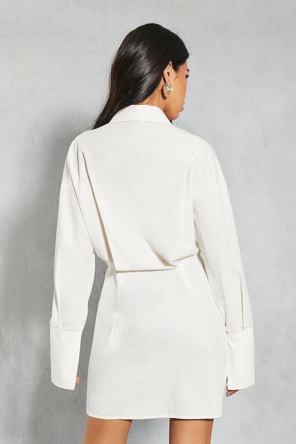 Сукня-сорочка Misspap базова бавовна Білий (29439434) - фото 3 Сукня-сорочка Misspap базова бавовна Білий (29439434) - фото 3