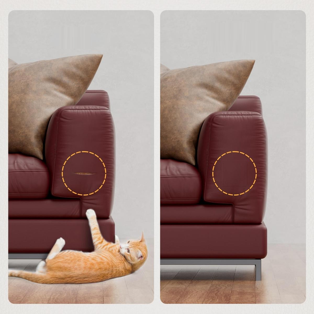 Латка зі штучної шкіри самоклеюча 20х30 см Бордовий - фото 2