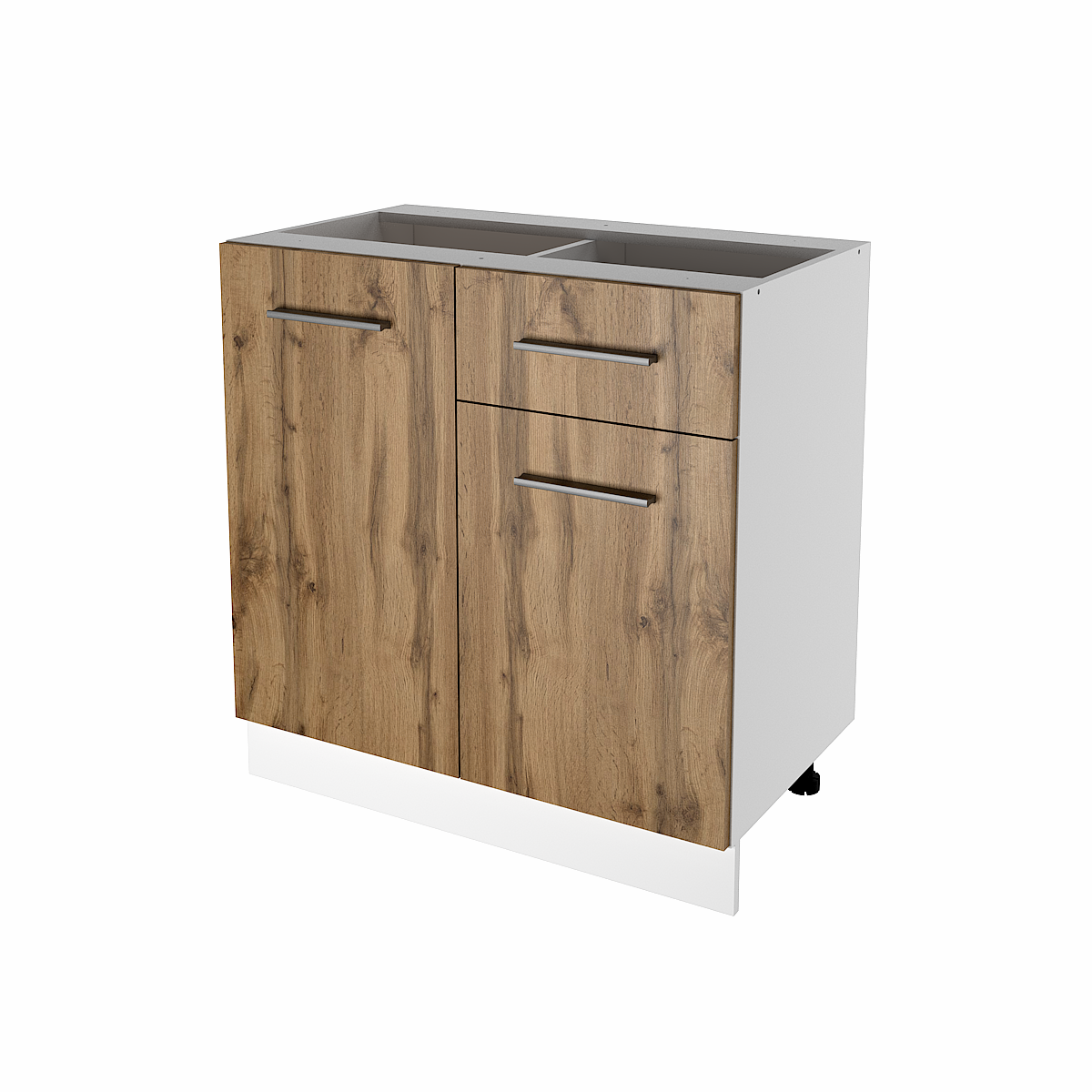 Тумба кухонна Н-12 нижня з полицями та шухлядою без стільниці 800 мм