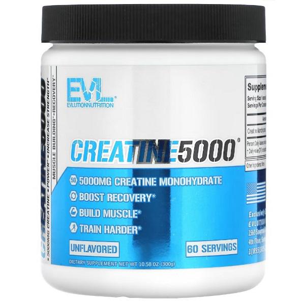 Креатин моногідрат Evlution Nutrition Creatine 5000 Pure 300 г 60 порцій (000021716)