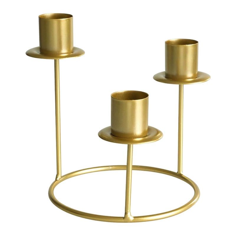 Подсвечник интерьерный Lesko Mondex Cedric 04 модерн металлический на 3 свечи Gold (37990051) Подсвечник интерьерный Lesko Mondex Cedric 04 модерн металлический на 3 свечи Gold (37990051)