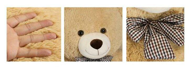 М'яка іграшка ведмедик із бантиком 160 см Бежеввий (79) - фото 3