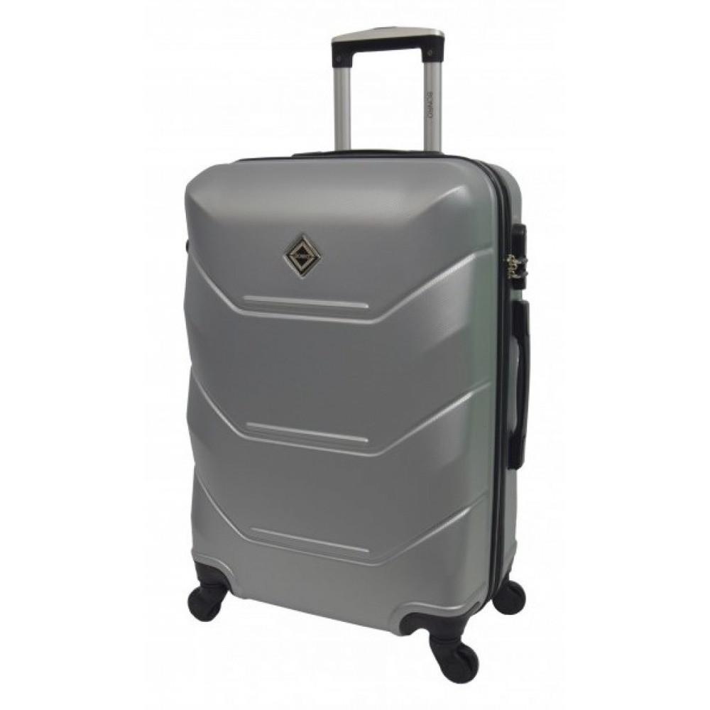 Валіза Bonro 2019 велика металік Срібний