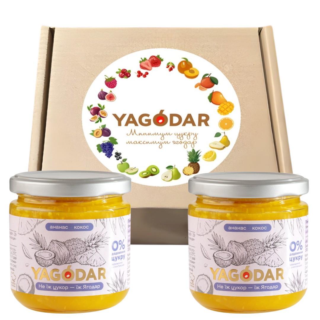 Джем YAGODAR Ананас-Кокос без цукру 420 г 2 шт. (2345343674)