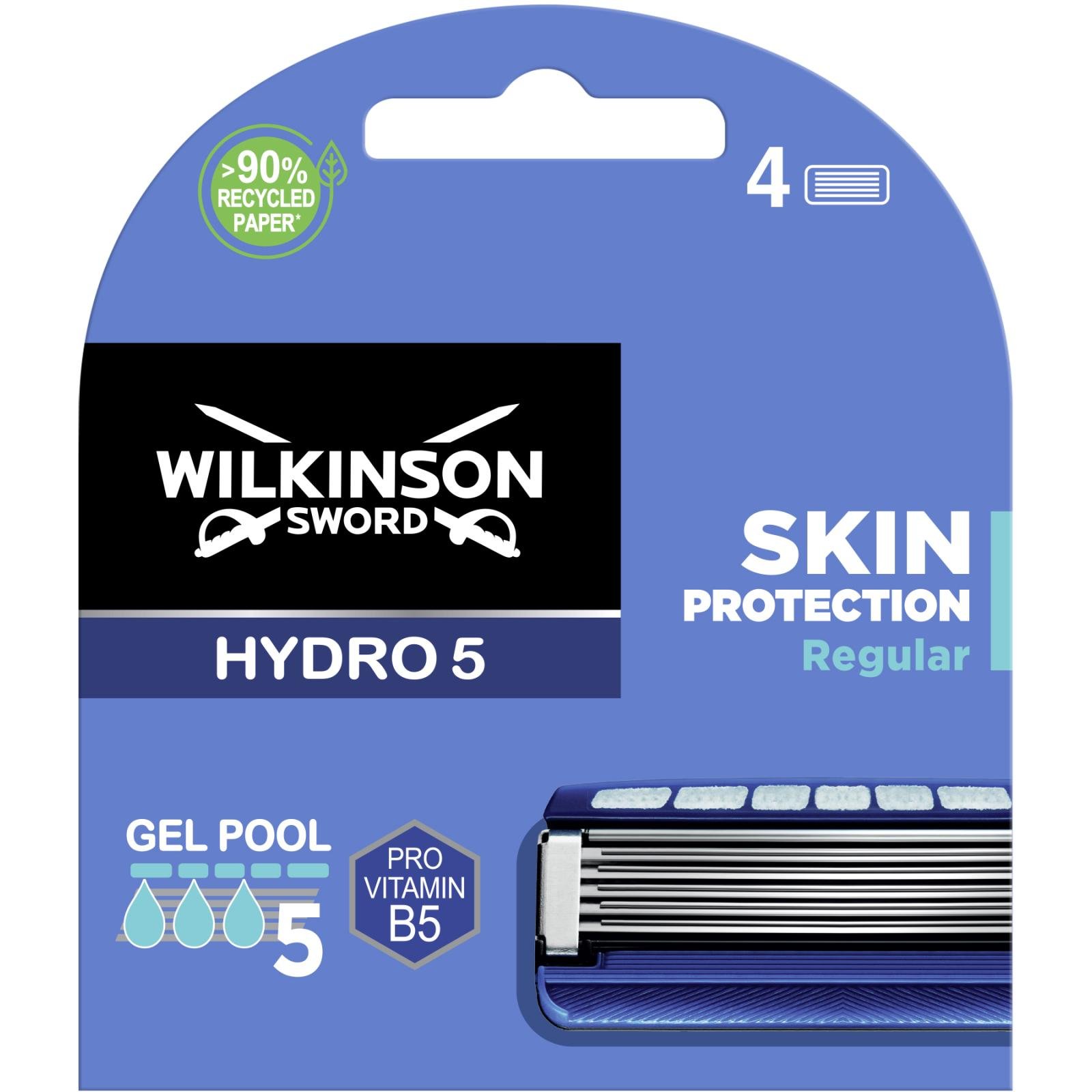 Змінні касети для гоління Wilkinson Sword Hydro 5 SKIN protection Regular 4 шт.