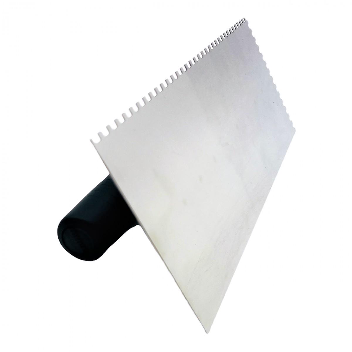 Шпатель зубчатый BIHUI из нержавеющей стали 4 мм 280х120 (PTSB04) - фото 3