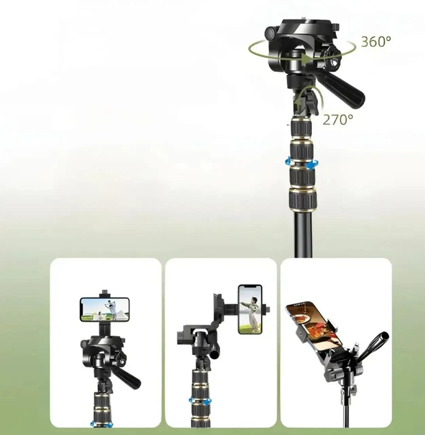 Штатив NeePho NP-2688 универсальный с держателем для телефона и сумкой 200 см (28421204) - фото 5 Штатив NeePho NP-2688 универсальный с держателем для телефона и сумкой 200 см (28421204) - фото 5