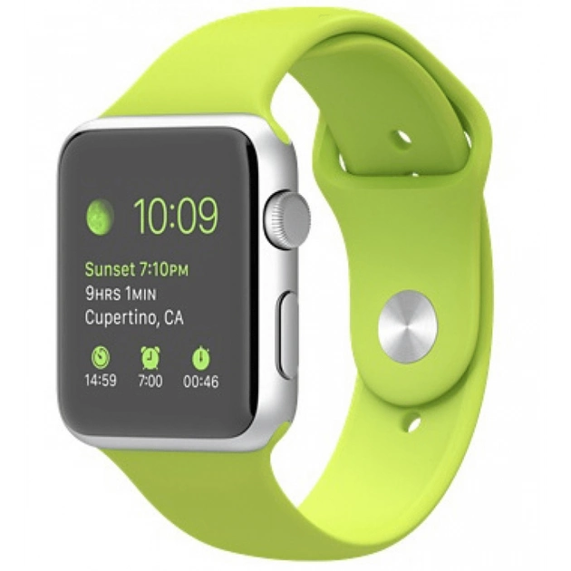 Ремешок силиконовый Sport Band для Apple Watch 42/44/45/49 мм Shiny Green (212-00508)