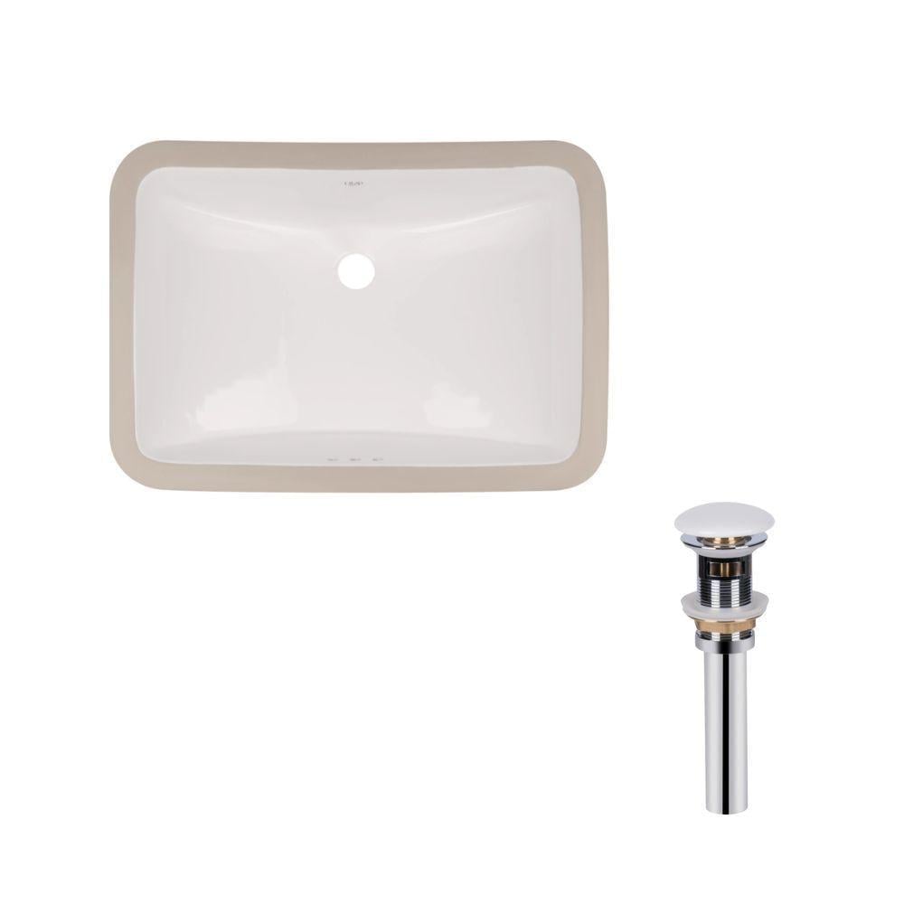 Раковина Qtap Stork прямокутна врізна 530x370x200 мм White/донний клапан PU02O