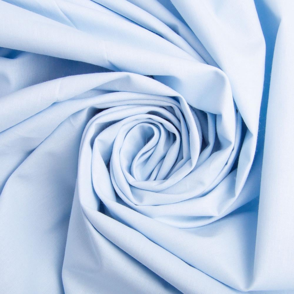 Ткань бязь ранфорс для постельного белья хлопок V-45 130 гр/м2 240 см Нежно-голубой