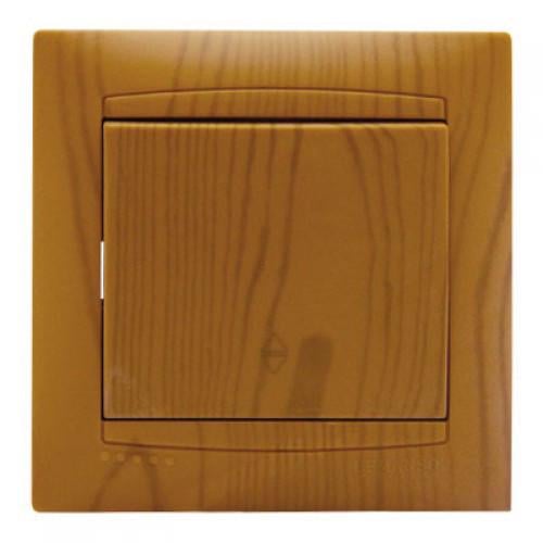 Выключатель одноклавишный Lemanso Сакура проходной Ольха (LMR1402) Выключатель одноклавишный Lemanso Сакура проходной Ольха (LMR1402)