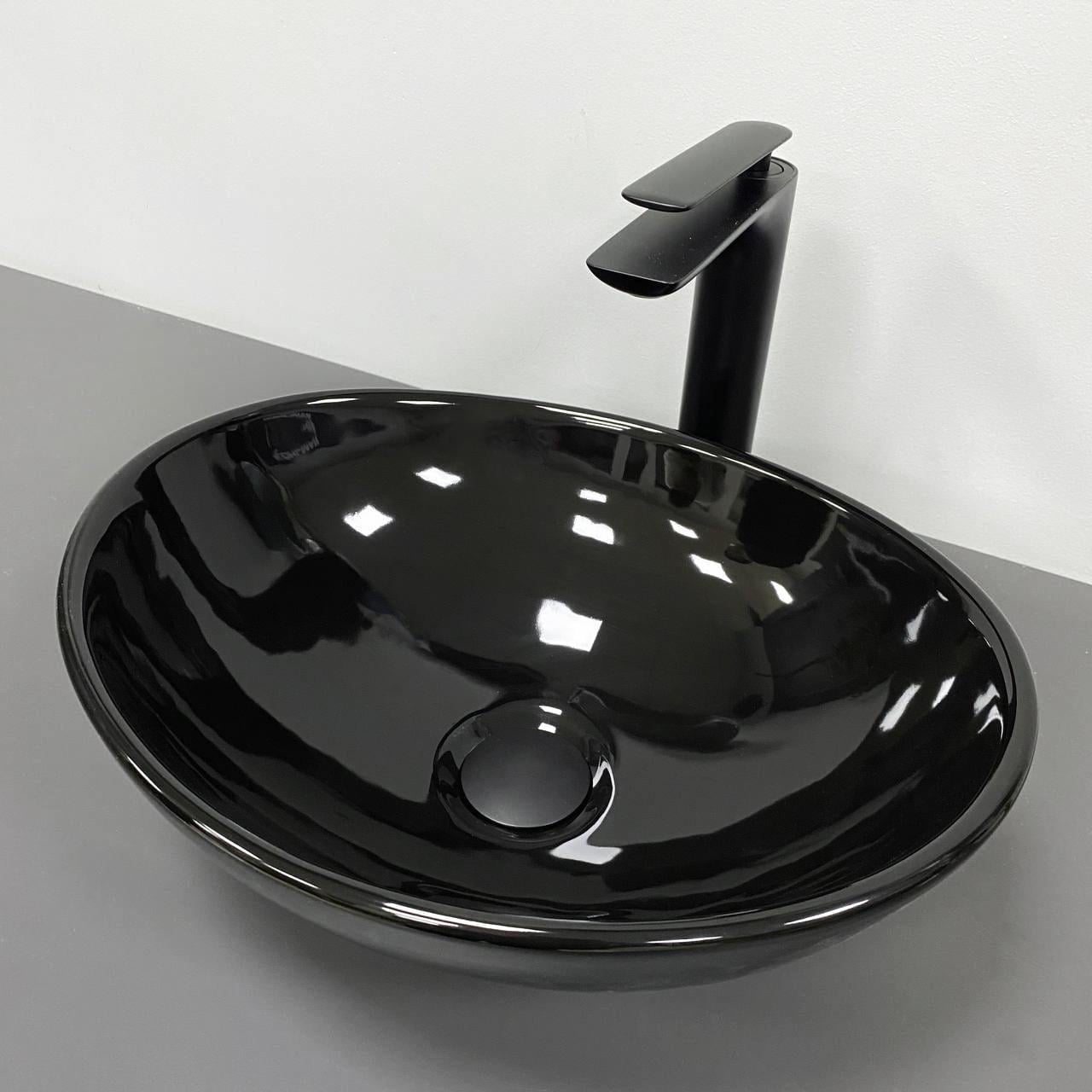 Умывальник VBI PARMA Black GLOSSY накладной (2808389715)